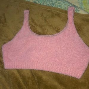Comfy pink crop top